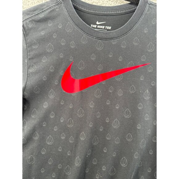 Nike Dri-FIT Mens T-Shirt Black/Red  Athletic Fit Short Sleeve  Size Medium - Picture 4 of 6
